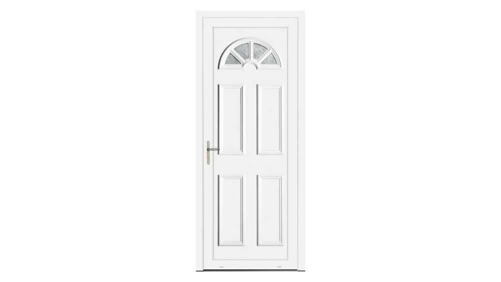 Porte d'entrée PVC parclosé Eco Bulle Porte d'entrée blanche classique